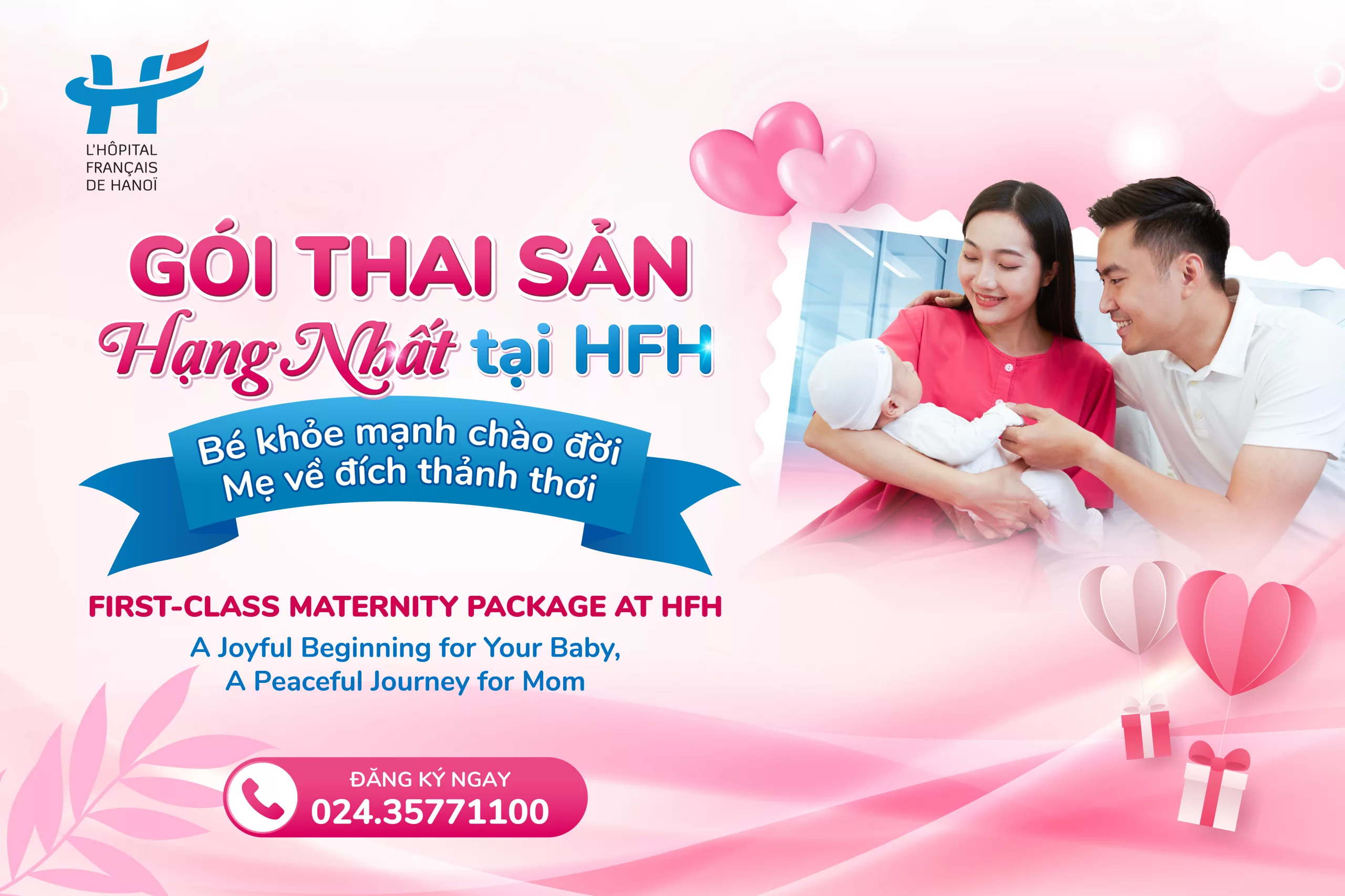 TẬN HƯỞNG ĐẶC QUYỀN DÀNH RIÊNG CHO MẸ KHI ĐĂNG KÝ GÓI SINH TẠI HFH